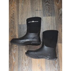 Arctic Shield Youth 7M Black Waterproof Rain Snow Boots Kids Shoes